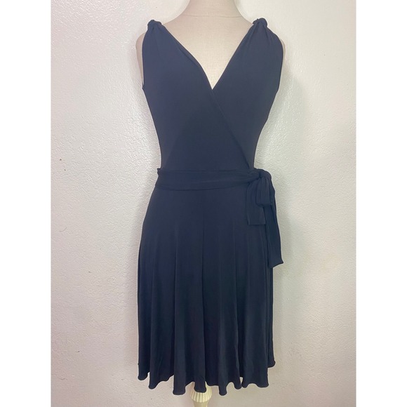 Moschino Cheap and Chic Dresses & Skirts - Moschino Cheap and Chic Black Wrap Dress Knotted Shoulder Italy Size 6